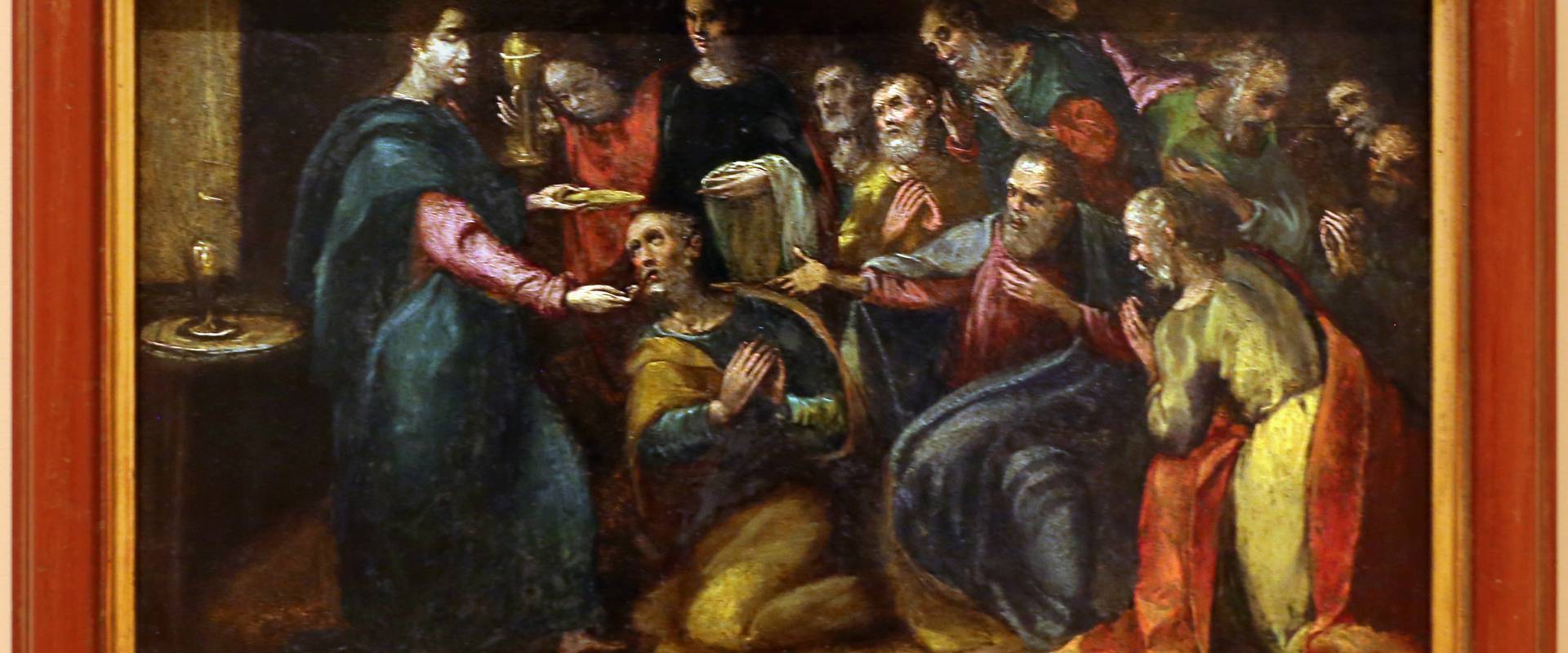 Gian francesco modigliani, storie eucaristiche, 1600-10 ca, dal duomo di forlì, cristo comunica gli apostoli foto di Sailko